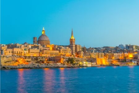 Retiring in Malta: Valletta cityscape viewed from the water